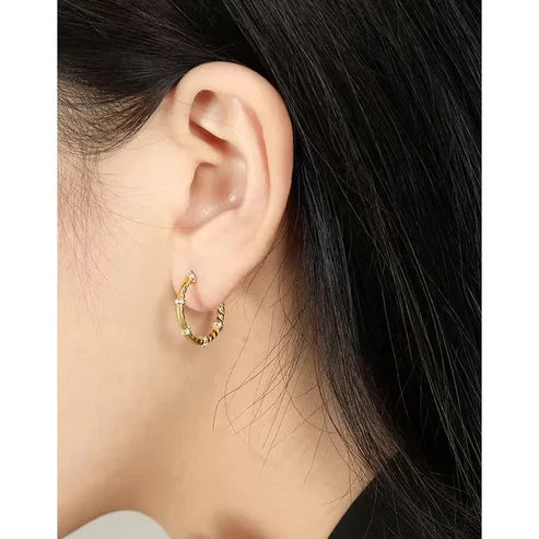 Gold Classic Hoop Earrings - 18K Gold Plated, Waterproof & Hypoallergenic